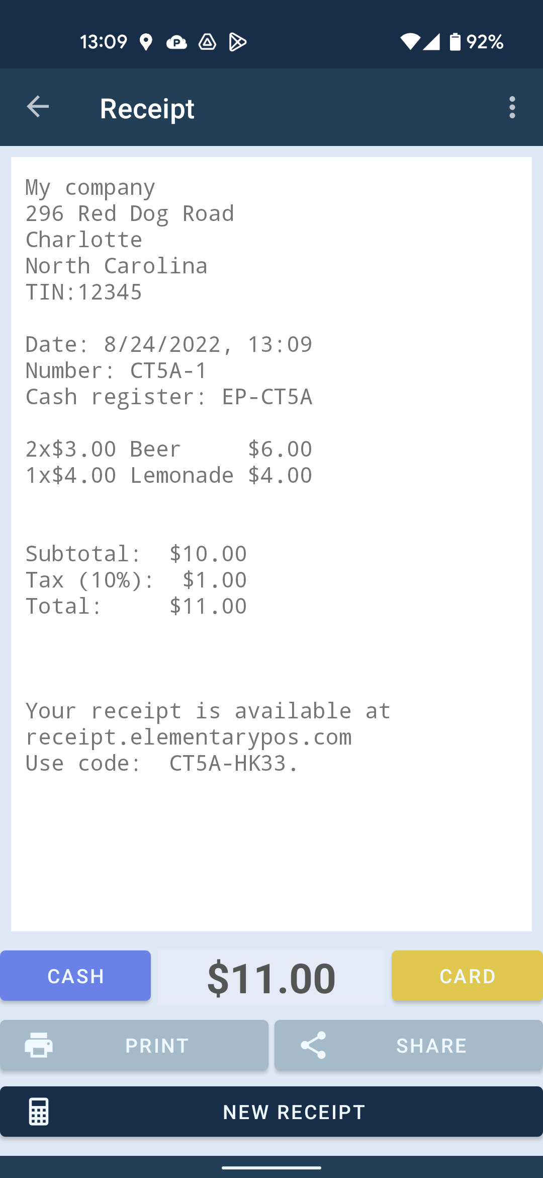 App screenshot